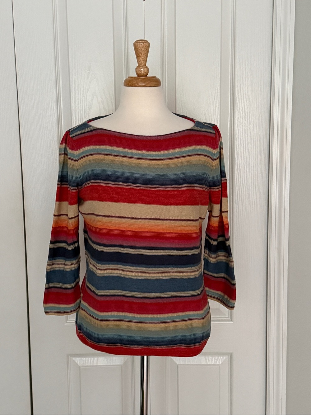 Ralph Lauren Striped Cotton Linen Blend Top – Size Large